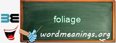 WordMeaning blackboard for foliage
